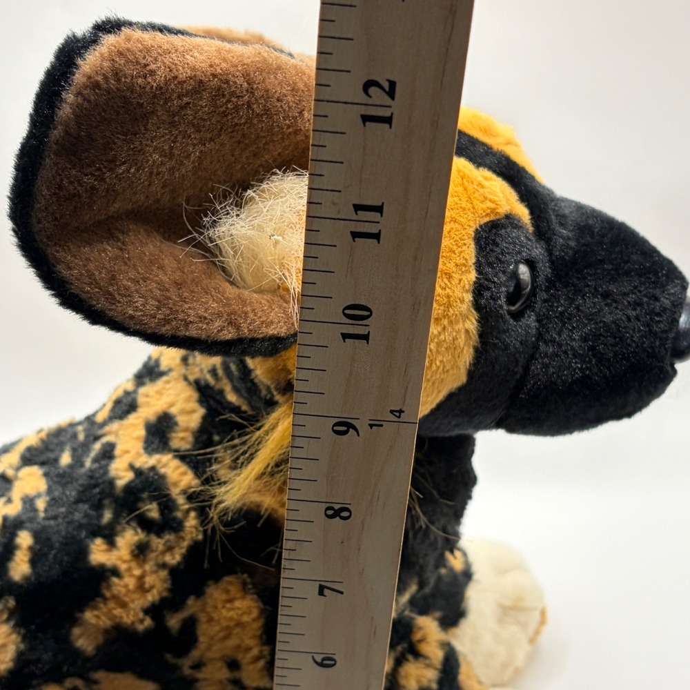 Wild Republic African Wild Dog Plush Kids 12 Inch Brown Black Spotted Animal - Picture 6 of 9